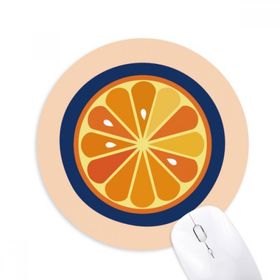 Dıythinker O Alfabe Turuncu Meyve Sevimli Desen Baskılı Yuvarlak Kaymaz Kauçuk Mouse Pad