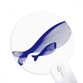 Dıythinker Ocean Mavi Balina Büyük Baskılı Yuvarlak Kaymaz Kauçuk Mouse Pad