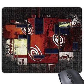 Dıythinker Oda Yapısı Koyu Grafiti Soyut Resim Baskılı Dikdörtgen Kaymaz Kauçuk Mouse Pad