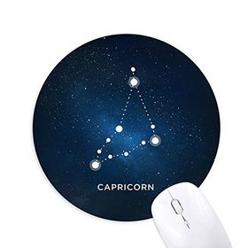 Dıythinker Oğlak Burcu Baskılı Yuvarlak Kaymaz Kauçuk Mouse Pad