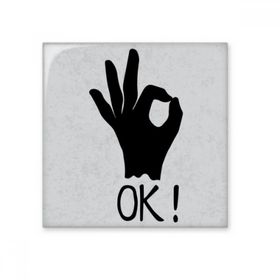 Dıythinker OK Silüet Kişiselleştirilmiş Jest Parlak 10x10 cm Seramik Karo