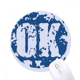 Dıythinker OK Tasarım Baskılı Yuvarlak İllüstrasyon Desen Baskılı Yuvarlak Kaymaz Kauçuk Mouse Pad