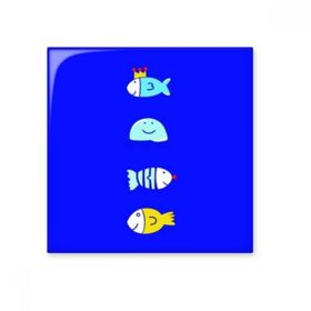 Dıythinker Okyanus Balığı Deniz Anası Seramik 10x10 cm Seramik Karo