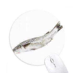 Dıythinker Okyanus Balık Taze Beyaz Baskılı Yuvarlak Kaymaz Kauçuk Mouse Pad
