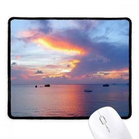 Dıythinker Okyanus Gökyüzü Su Bilimi Doğa Resmi Kaymaz Siyah Başlıklı Kenarlar Mouse Pad