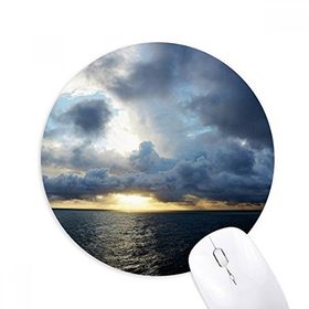 Dıythinker Okyanus Karanlık Bilim Doğa Resmi Baskılı Yuvarlak Kaymaz Kauçuk Mouse Pad