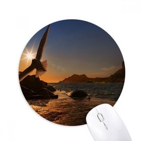 Dıythinker Okyanus Kartal Bilim Doğa Resmi Baskılı Yuvarlak Kaymaz Kauçuk Mouse Pad