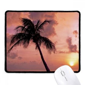 Dıythinker Okyanus Kum Plaj Tekne Ağacı Resim Kaymaz Siyah Başlıklı Kenarlar Mouse Pad