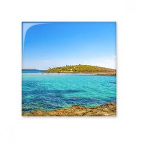 Dıythinker Okyanus Su Adası Bilim Doğa Resim 20x20 cm Seramik Karo