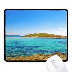 Dıythinker Okyanus Su Adası Bilim Doğa Resim Kaymaz Siyah Başlıklı Kenarlar Mouse Pad