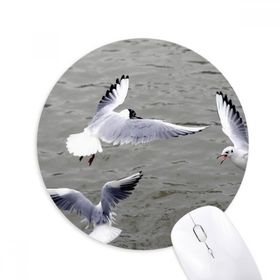 Dıythinker Okyanus Su Deniz Kuş Bilim Doğa Resmi Baskılı Yuvarlak Kaymaz Kauçuk Mouse Pad