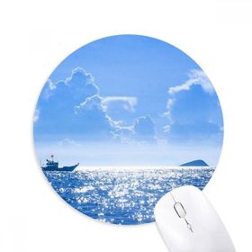 Dıythinker Okyanus Su Deniz Tekne Bilim Doğa Resim Baskılı Yuvarlak Kaymaz Kauçuk Mouse Pad