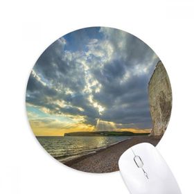 Dıythinker Okyanus Su Gökyüzü Bulut Bilim Doğa Resim Baskılı Yuvarlak Kaymaz Kauçuk Mouse Pad