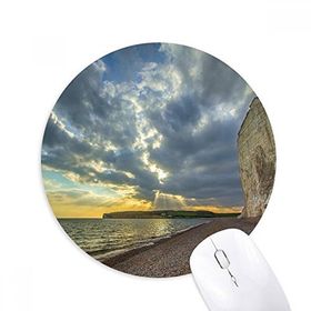 Dıythinker Okyanus Su Gökyüzü Bulut Bilim Doğa Resim Baskılı Yuvarlak Kaymaz Kauçuk Mouse Pad