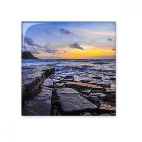 Dıythinker Okyanus Taşı Su Bilimi Doğa Resim 15x15 cm Seramik Karo