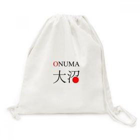 Dıythinker Onuma Japaness Şehir Adı Kırmızı Güneş Bayrağı Tuval İpli Sırt Çantası