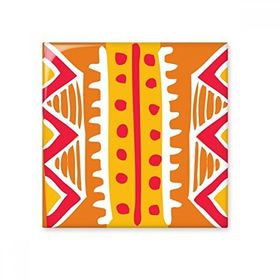 Dıythinker Orange Line Meksika Totems Antik Medeniyet Çizimi 20x20 cm Seramik Karo