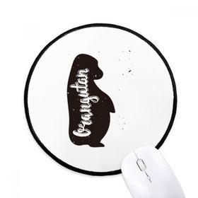 Dıythinker Orangutan Siyah ve Beyaz Hayvan Yuvarlak Kaymaz Mouse Pad
