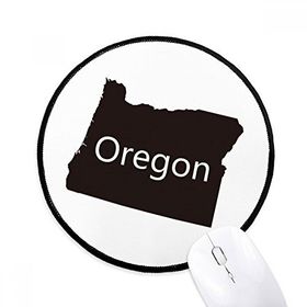 Dıythinker Oregon Amerika Birleşik Devletleri Harita Yuvarlak Kaymaz Mouse Pad