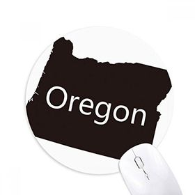 Dıythinker Oregon Amerika Birleşik Devletleri Haritası Baskılı Yuvarlak Kaymaz Kauçuk Mouse Pad