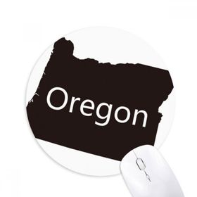 Dıythinker Oregon Amerika Birleşik Devletleri Haritası Baskılı Yuvarlak Kaymaz Kauçuk Mouse Pad