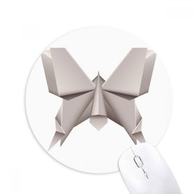 Dıythinker Origami Geometrik Soyut Kelebek Desenli Baskılı Yuvarlak Kaymaz Kauçuk Mouse Pad