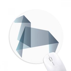 Dıythinker Origami Soyut At Geometrik Şekilli Baskılı Yuvarlak Kaymaz Kauçuk Mouse Pad