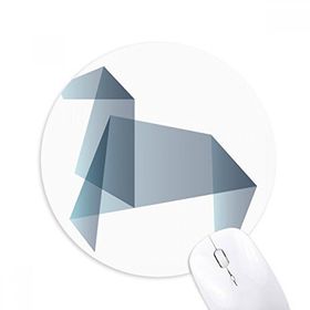 Dıythinker Origami Soyut At Geometrik Şekilli Baskılı Yuvarlak Kaymaz Kauçuk Mouse Pad