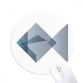Dıythinker Origami Soyut Balık Geometrik Şekilli Baskılı Yuvarlak Kaymaz Kauçuk Mouse Pad