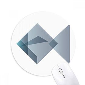 Dıythinker Origami Soyut Balık Geometrik Şekilli Baskılı Yuvarlak Kaymaz Kauçuk Mouse Pad