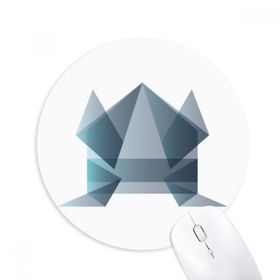 Dıythinker Origami Soyut Kurbağa Geometrik Şekilli Baskılı Yuvarlak Kaymaz Kauçuk Mouse Pad
