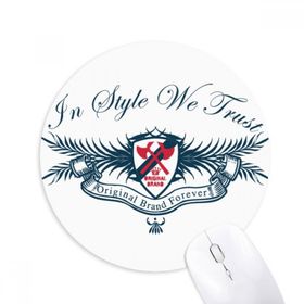 Dıythinker Orijinal Ortaçağ Şövalyeleri Avrupa Amblemi Baskılı Yuvarlak Kaymaz Kauçuk Mouse Pad