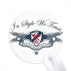 Dıythinker Orijinal Ortaçağ Şövalyeleri Avrupa Amblemi Baskılı Yuvarlak Kaymaz Kauçuk Mouse Pad