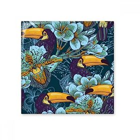 Dıythinker Orkide Kuş Kare Sürekli Desen Hayvan Seramik Biske Fayans 20x20 cm Seramik Karo
