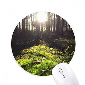 Dıythinker Orman Bilimi Doğa Manzarası Baskılı Yuvarlak Kaymaz Kauçuk Mouse Pad