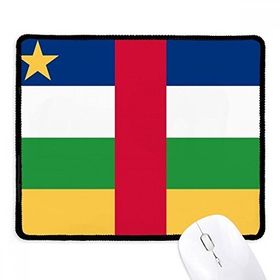 Dıythinker Orta Afrika Cumhuriyeti Ulusal Bayrağı Afrika Ülke Kaymaz Siyah Başlıklı Kenarlar Mouse Pad