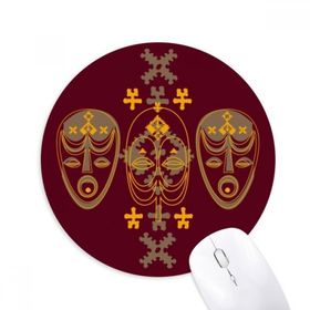 Dıythinker Orta Çağ Din Kırmızı Maske Desenli Baskılı Yuvarlak Kaymaz Kauçuk Mouse Pad