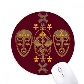 Dıythinker Orta Çağ Din Kırmızı Maske Desenli Baskılı Yuvarlak Kaymaz Kauçuk Mouse Pad