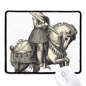 Dıythinker Orta Çağ Şövalyeleri Avrupa Çizgi Çizimi Kaymaz Siyah Başlıklı Kenarlar Mouse Pad