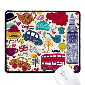 Dıythinker Otobüs Kulesi İngiltere Büyük Ben Kent Simgesi Kaymaz Siyah Başlıklı Kenarlar Mouse Pad