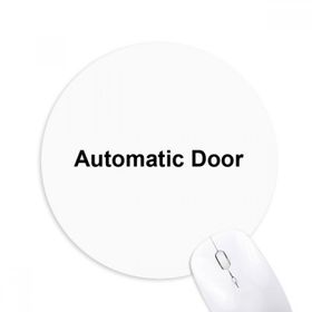 Dıythinker Otomatik Kapı Siyah Sembol Desenli Baskılı Yuvarlak Kaymaz Kauçuk Mouse Pad