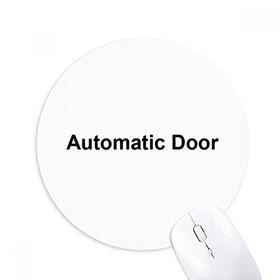 Dıythinker Otomatik Kapı Siyah Sembol Desenli Baskılı Yuvarlak Kaymaz Kauçuk Mouse Pad