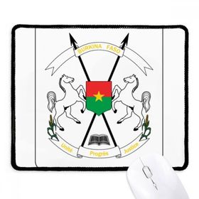 Dıythinker Ouagadougou Burkina Faso Ulusal Amblem Kaymaz Siyah Başlıklı Kenarlar Mouse Pad