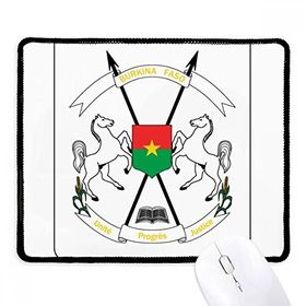Dıythinker Ouagadougou Burkina Faso Ulusal Amblem Kaymaz Siyah Başlıklı Kenarlar Mouse Pad