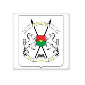 Dıythinker Ouagadougou Burkina Faso Ulusal Amblem Parlak 10x10 cm Seramik Karo