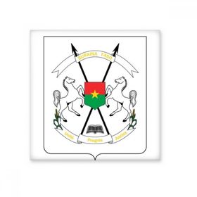 Dıythinker Ouagadougou Burkina Faso Ulusal Amblem Parlak 10x10 cm Seramik Karo