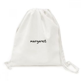 Dıythinker Özel El Yazısı İngilizce İsim Margaret Kanvas İpli Sırt Çantası
