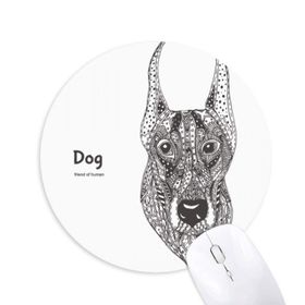 Dıythinker Paint Dog Fierce Friend Company Baskılı Yuvarlak Kaymaz Kauçuk Mouse Pad