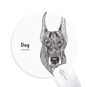 Dıythinker Paint Dog Fierce Friend Company Baskılı Yuvarlak Kaymaz Kauçuk Mouse Pad