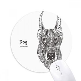 Dıythinker Paint Dog Fierce Friend Company Baskılı Yuvarlak Kaymaz Kauçuk Mouse Pad